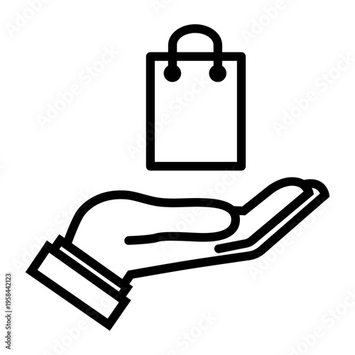 Shopping icon vector. Online shopping Illustration sign. Purchases symbol or logo.