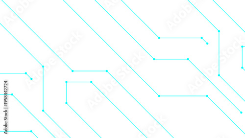 Vector Futuristic digital circuit lines connect data streams for electronic information processing technology for the future communication innovation and signal transfer network