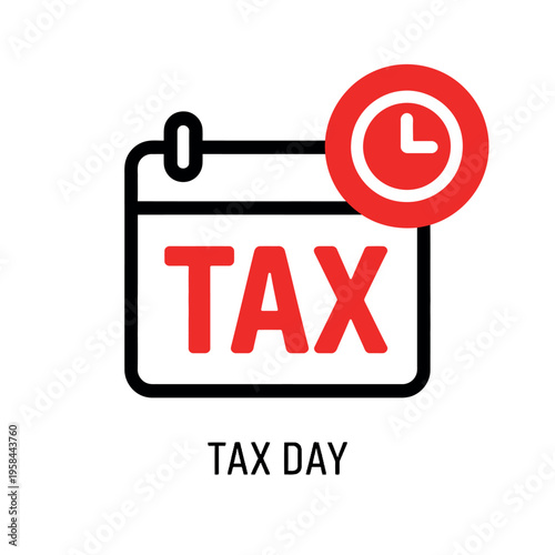Calendar icon marks the deadline for tax payment obligations quickly.