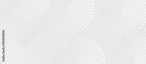 Grey Abstract glowing geometric dot lines on white background. Modern shiny blue circle lines pattern. Futuristic technology concept. Suit for cover, poster