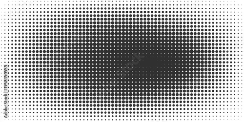 Halftone faded gradient texture. Grunge halftone grit background. White and black sand noise wallpaper. Retro pixilated vector backdrop
