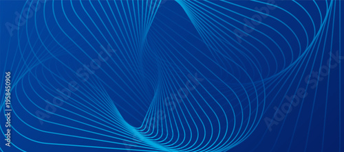 Modern abstract blue background with glowing geometric lines. blue rounded triangle shape design. Suit for business, brochure, website, corporate, poster