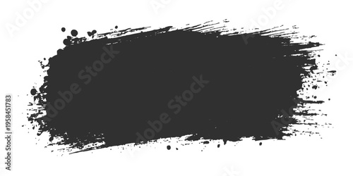 A vintage black ink splatter border featuring messy spray paint stains and a dirty grunge texture makes a perfect vector illustration element for your abstract frame design