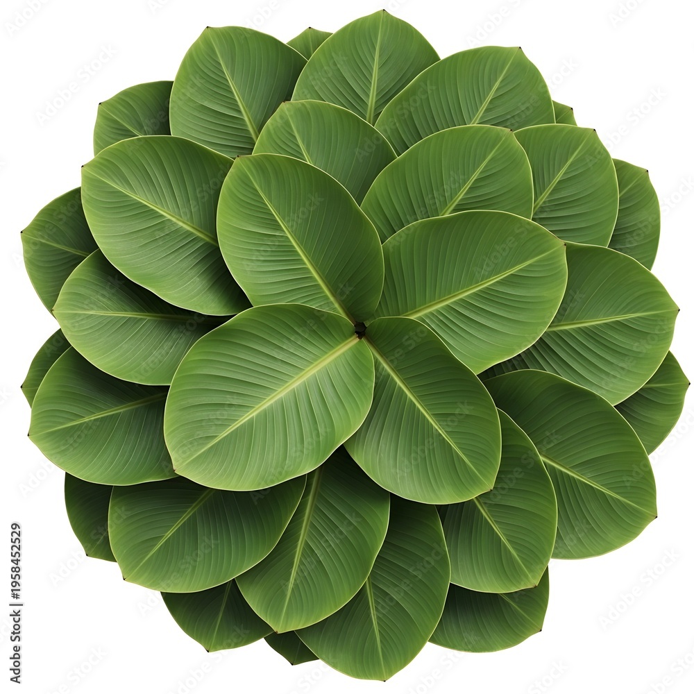 Fototapeta premium A close up view of a lush green plant with rounded leaves