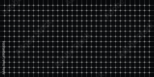 Grid pattern with white crosses on black background