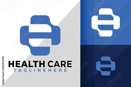 Letter H Healthcare Connect Logo Logos Design Element Stock Vector Illustration