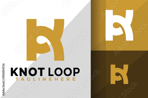 Letter K Knot Logo Logos Design Element Stock Vector Illustration
