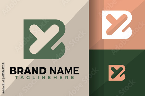 Letter By or Yb Logo Logos Design Element Stock Vector Illustration