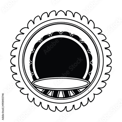 Vector illustration of a decorative plate icon
