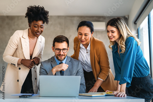 Team of programmers writing digital code in the metaverse and working together on the internet