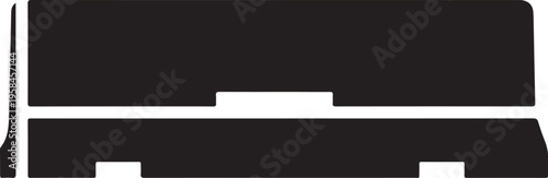 Vector illustration of a black and white cash register