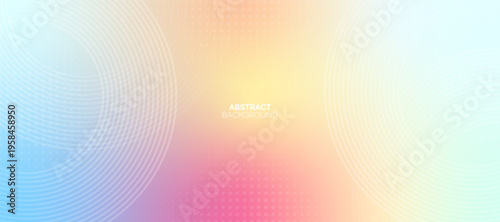 Gradient abstract background with circle line. Minimal geometric. Modern futuristic concept. Suit for cover, header, business, presentation, corporate, website, flyer