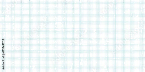 Pale blue grid paper with faint handwritten notes and markings