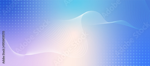 Abstract multicolor gradient background. Shiny moving lines design element. Modern blue gradient flowing wave lines. Technology concept.