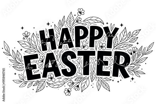 Christian Easter Easter typography, inspirational religious lettering