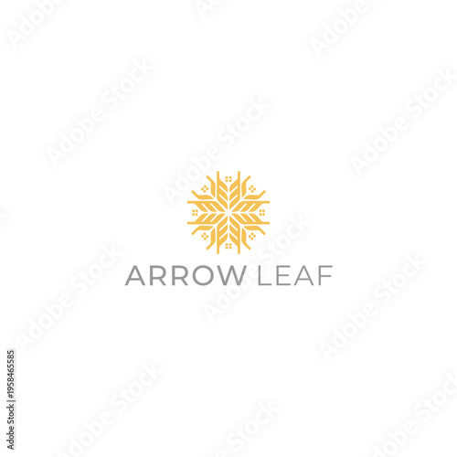 Arrow Leaf Logo Design Element.