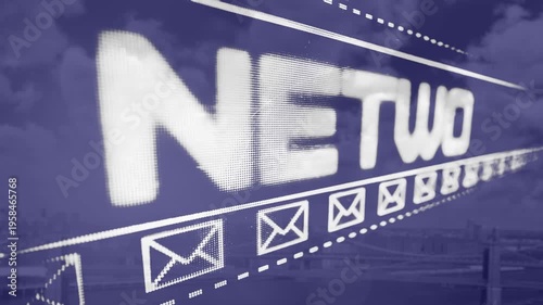 Animation of flash sale text over dark background