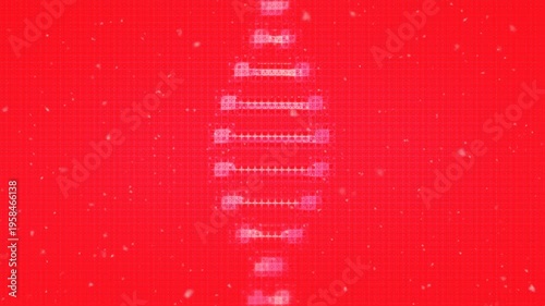 Animation of dna strand over spots