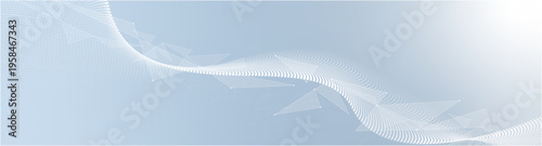 Network connection. Abstract mesh, molecular plexus line and cyberspace. Geometric line, abstract blue background with waves