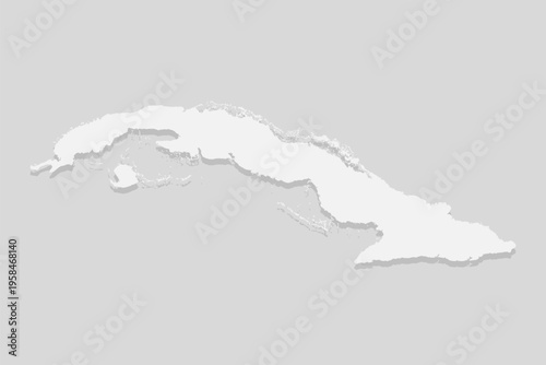 Map of Cuba, template Caribbean outline country
