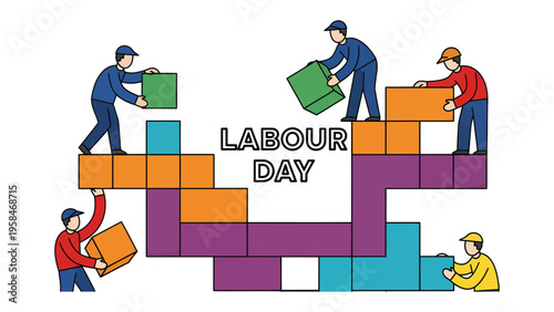 Labour Day Celebration: A graphic representation for the labour day