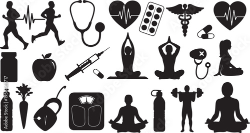 medical doctors with ai robot collaborating for healthcare transformation through voice recognition transcription and data analysis using innovative digital tools