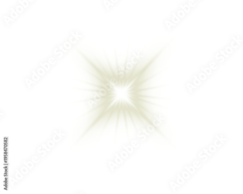 Yellow glowing radial starburst light flash effect isolated on dark background abstract energy flare design.