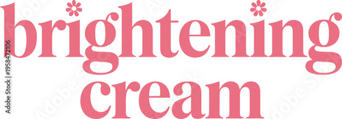 Brightening Cream Logo Typography Design