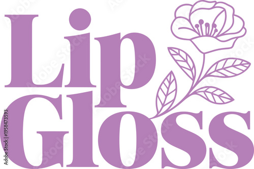 Lip Gloss Beauty Branding Logo Vector