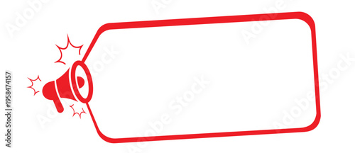 announcement sign on white background