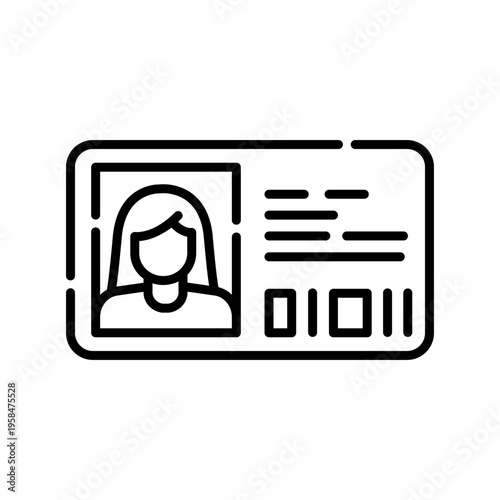 passport color line icon.