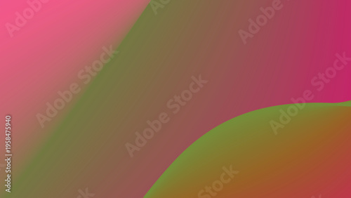 Abstract Gradient Swirls of Pink Green and Orange background