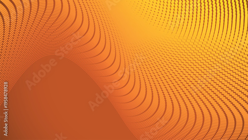 Orange and Yellow Abstract Wave Pattern Background
