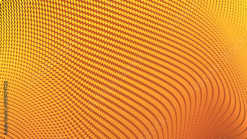 Orange Yellow Abstract Wavy Pattern Background vector