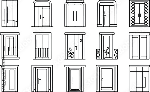 Smart Lock Collection Silhouette Icon Set