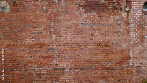 古い赤レンガの壁のテクスチャ