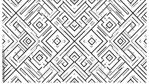 Abstract Geometric Seamless Pattern with Diagonal Lines, Modern Minimal Vector Background