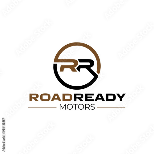Modern RR Monogram Automotive Logo Design