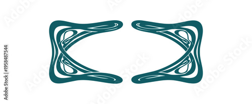 Decorative green floral frame on black background