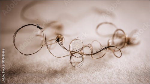 Delicate spun silk threads creating intricate, almost ethereal patterns with subtle textural detail