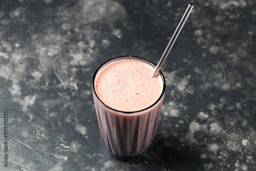 Organic Healthy Blueberry Kefir Smoothie in a Glass