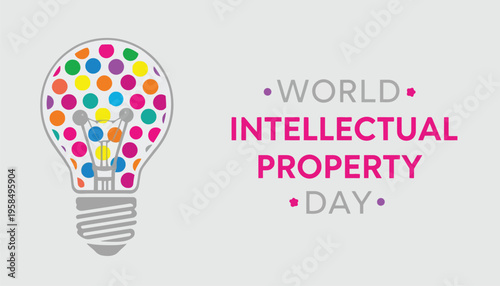 World Intellectual Property Day vector illustration with creative light bulb design symbolizing innovation rights and global awareness