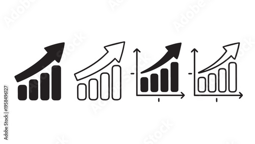 business graph with arrow