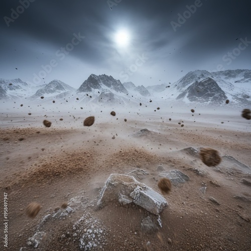 Hailstorm extreme cold high altitude sandstorms