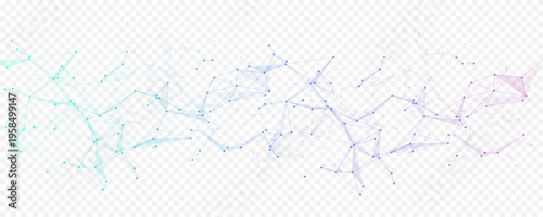 Modern digital technology background design with molecular plexus lines and dots. Futuristic network connection. Abstract mesh, big data technology, ai, science, cyberspace.