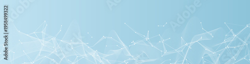 Modern digital technology background design with molecular plexus lines and dots. Futuristic network connection. Abstract mesh, big data technology, ai, science, cyberspace.