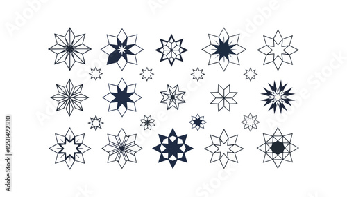 Abstract star pattern illustration on black background