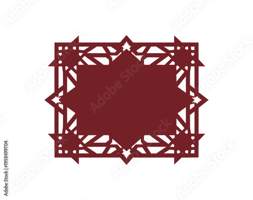 Geometric ornamental design with star and abstract elements