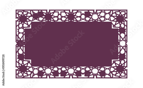 Geometric ornamental frame design for graphic projects
