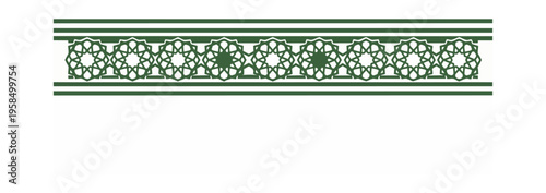Geometric ornamental pattern design with decorative elements and blank copy space